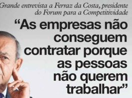 Falta de não de obra no mercado de trabalho