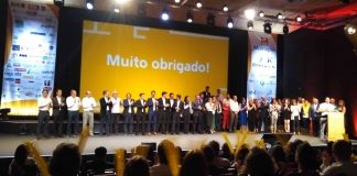 Todas as equipas participantes na 8ª Edição do maior concurso de empreendedorismo subiram ao palco no final da gala