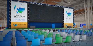Sala de conferências na World Virtual Fair