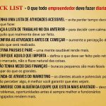 Check List – O que todo empreendedor deve fazer diariamente