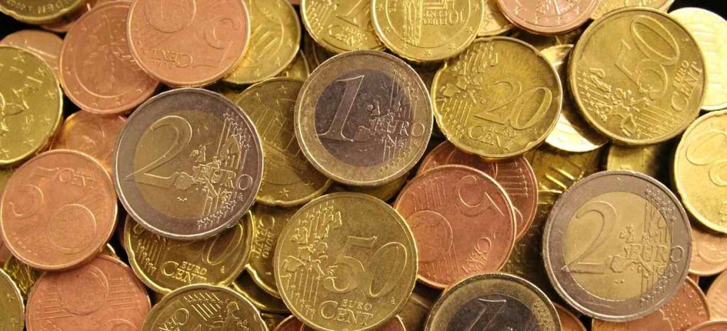 moedas de euro e cêntimos de euro