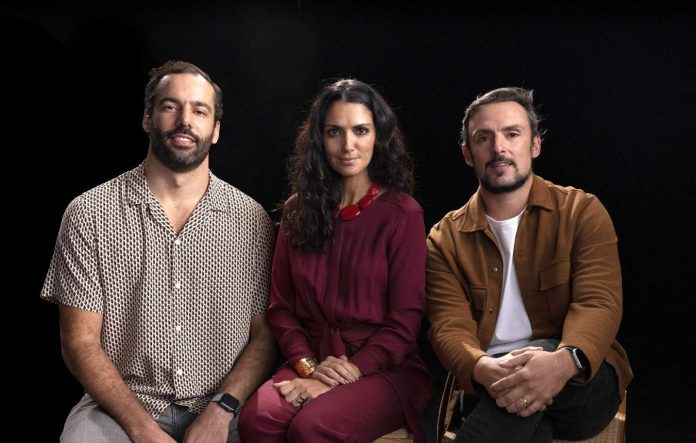 Na foto: Miguel Marecos, Sara do Ó e Paulo Lima, cofundadores da Matoaka